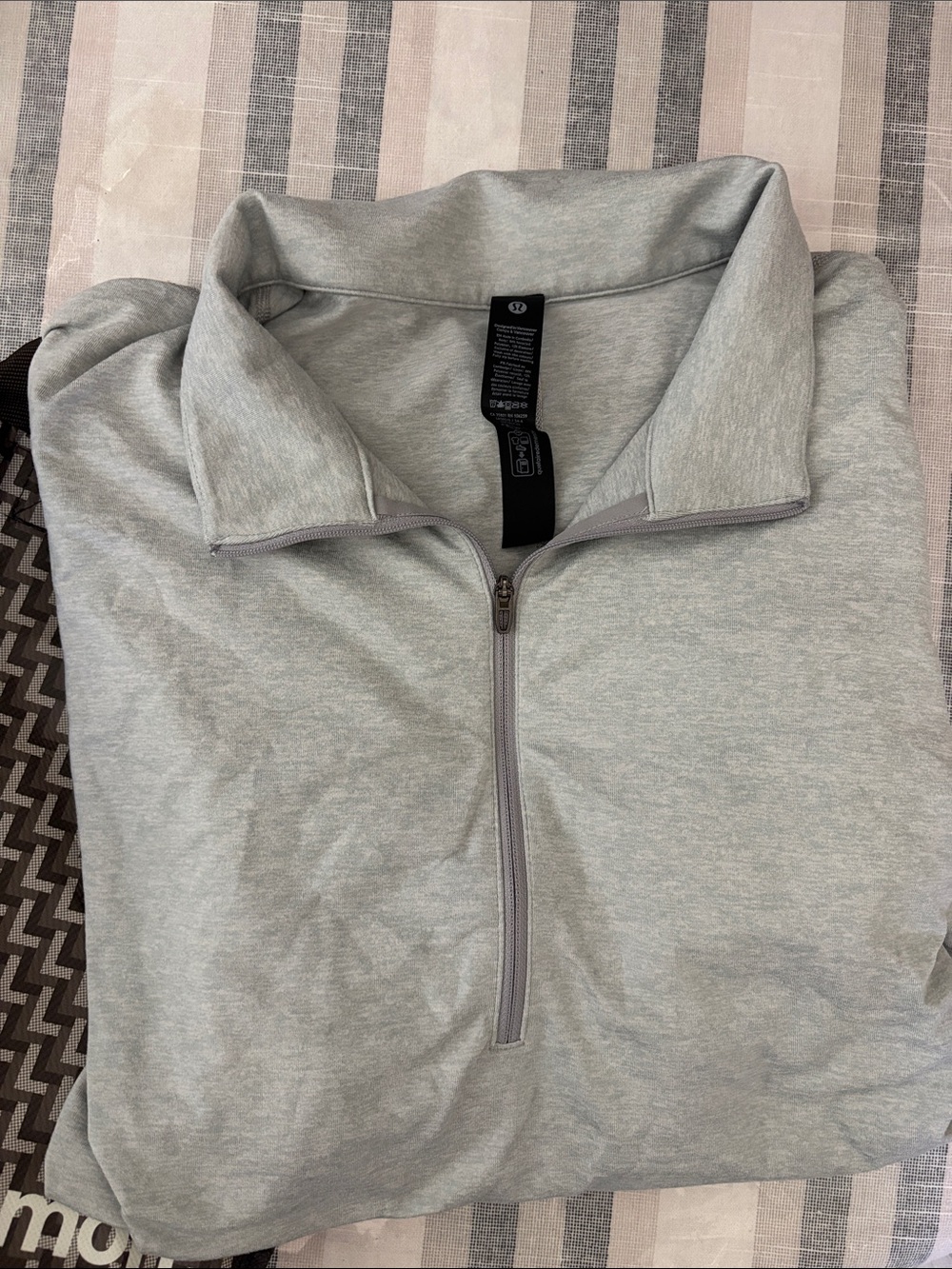 lululemon athletica Light Gray Half-Zip Men's Sweater